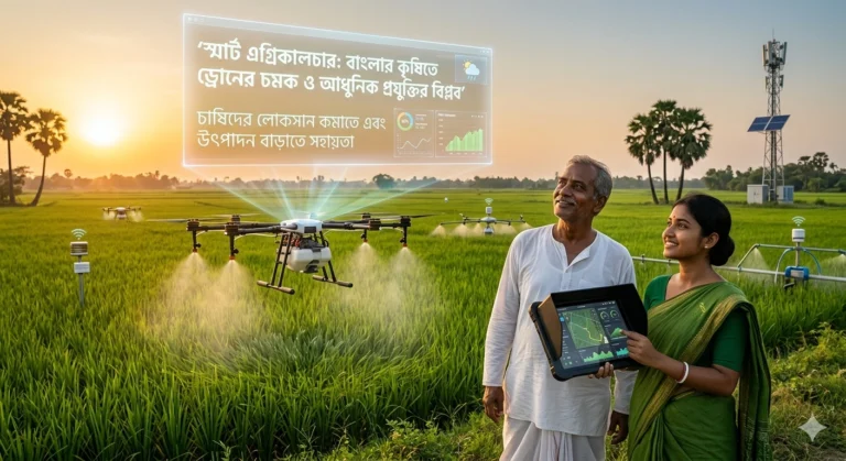 স্মার্ট এগ্রিকালচার: বাংলার কৃষিতে ড্রোনের চমক ও আধুনিক প্রযুক্তির বিপ্লব